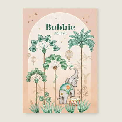 Geboortekaartje Circus Palms Terra - Story of July