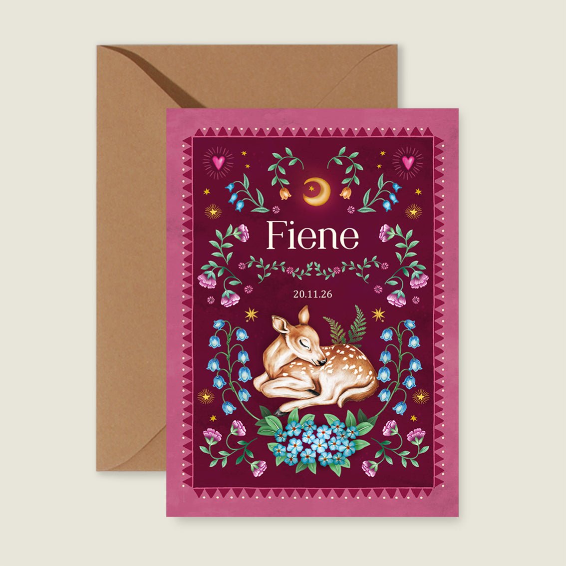 Geboortekaartje Dear Moonlight Red - Story of July