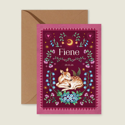 Geboortekaartje Dear Moonlight Red - Story of July