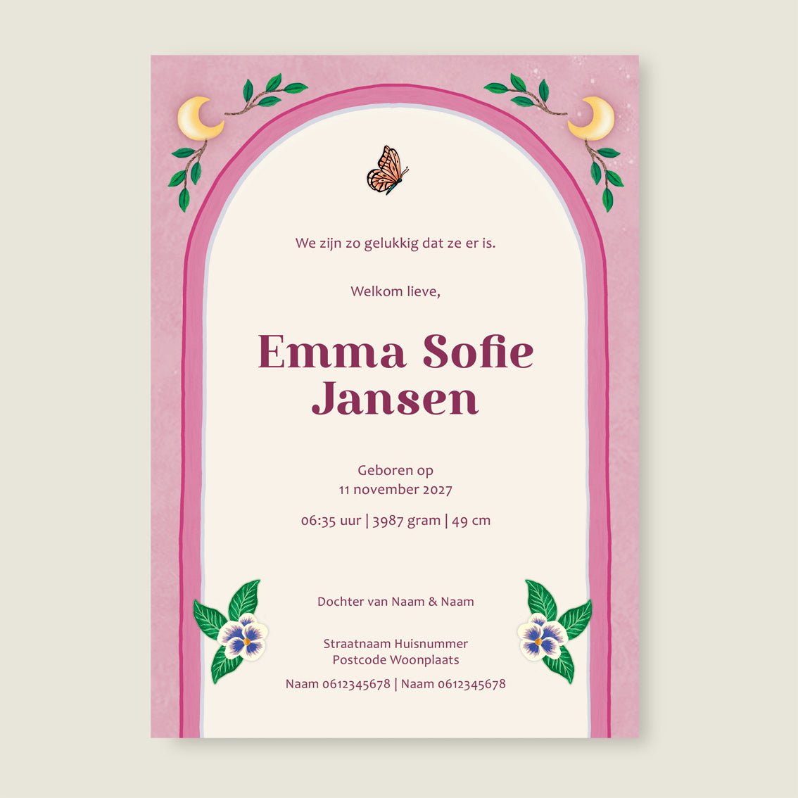 Geboortekaartje Dear Tree - Story of July