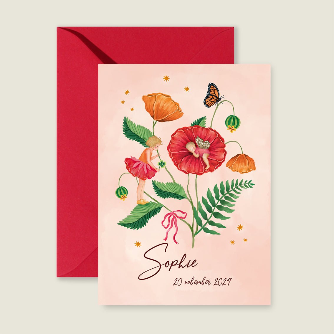 Geboortekaartje Fairy Flower - Story of July