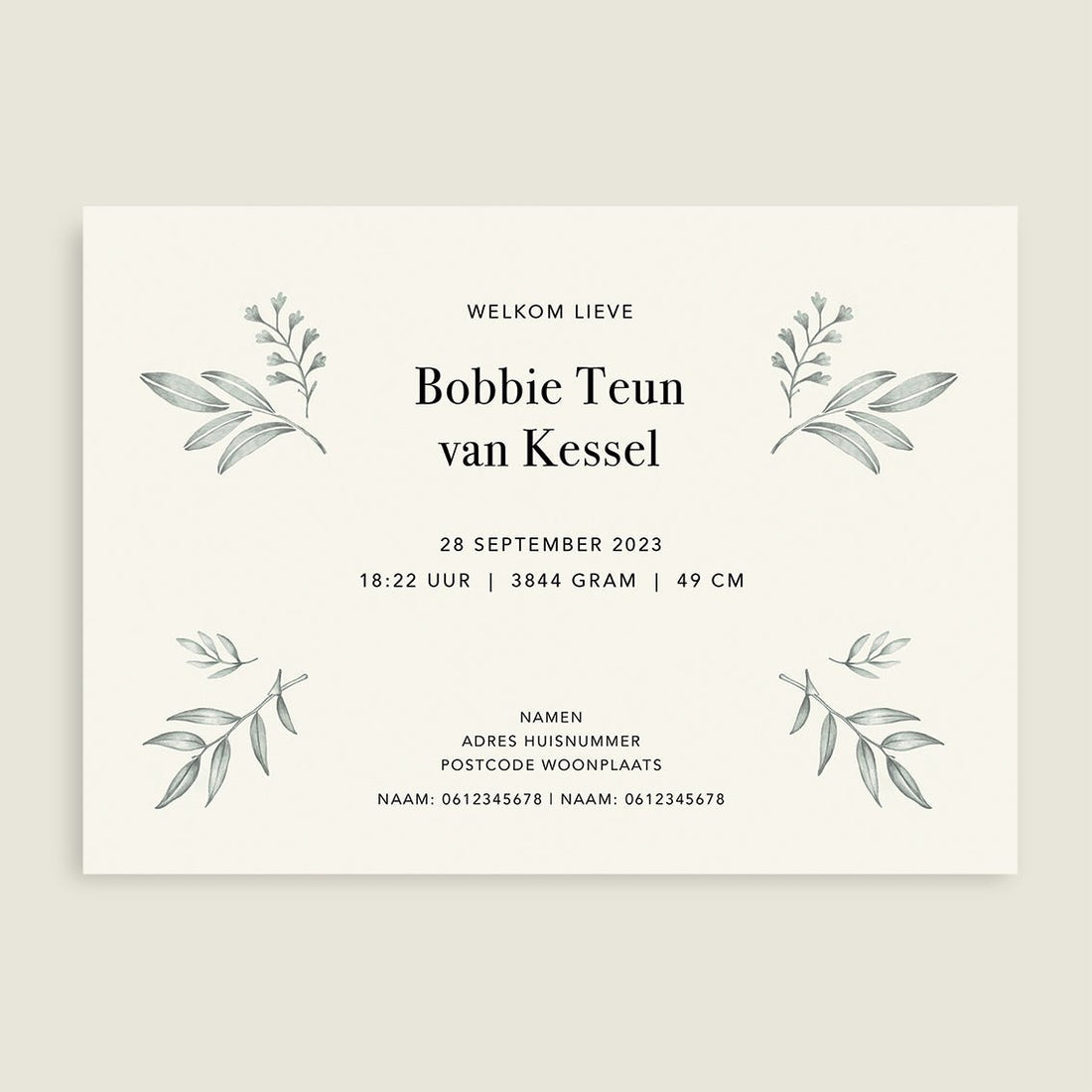 Geboortekaartje Hello Rabbit - Story of July