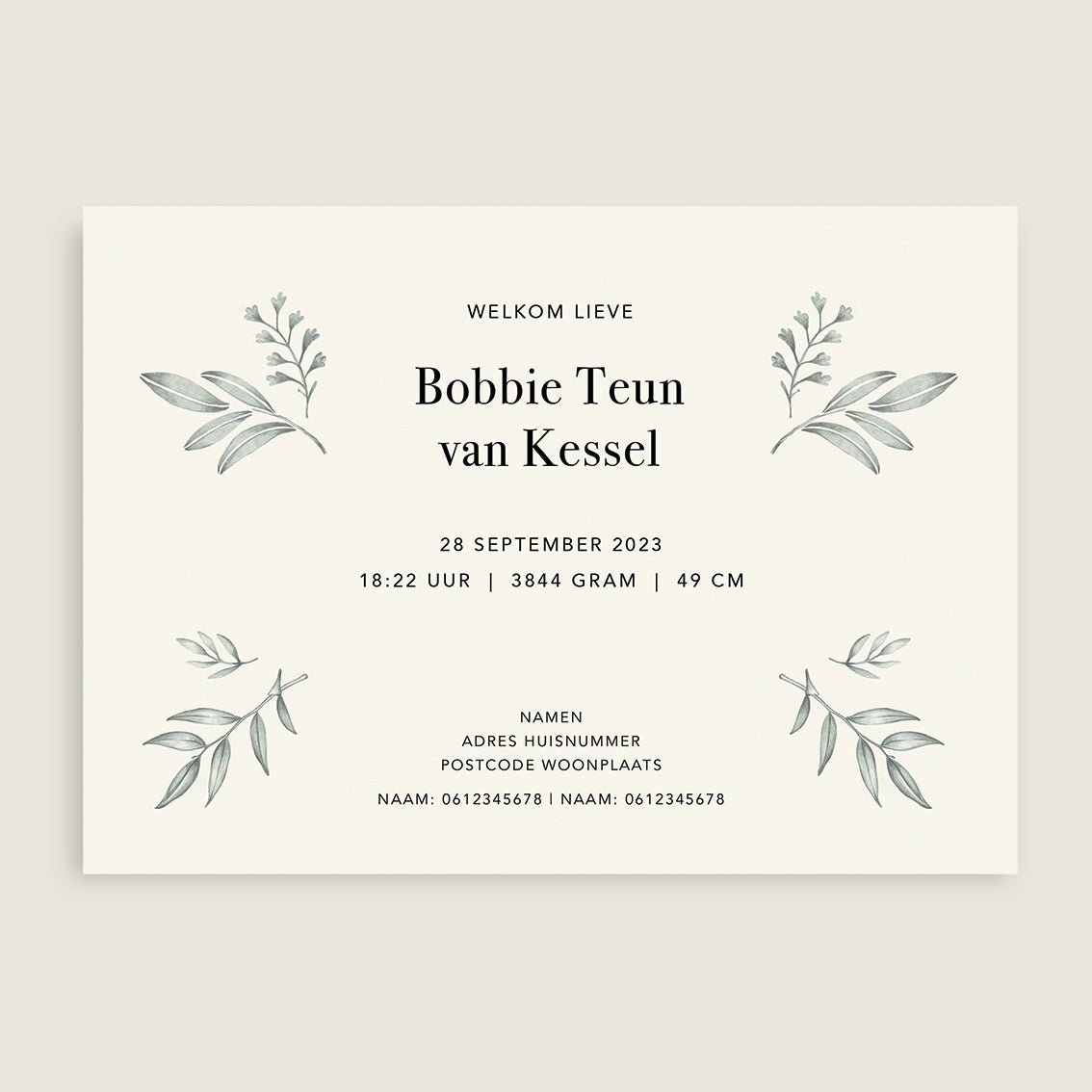 Geboortekaartje Hello Rabbit - Story of July