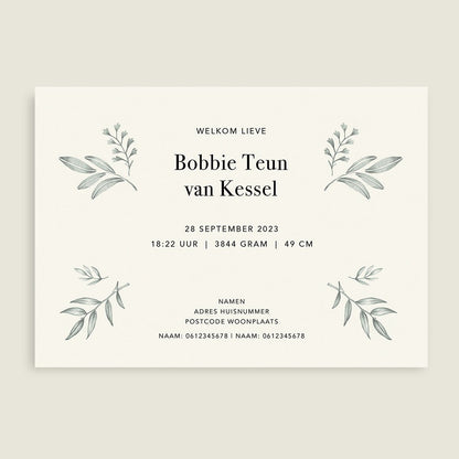 Geboortekaartje Hello Rabbit - Story of July