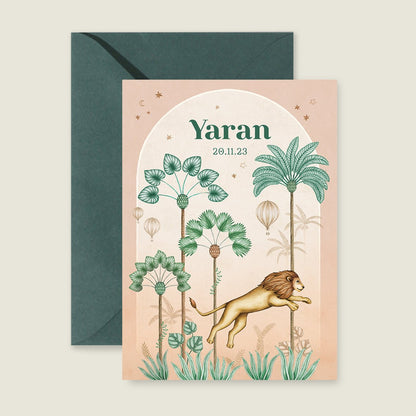 Geboortekaartje Lion Palms Terra - Story of July