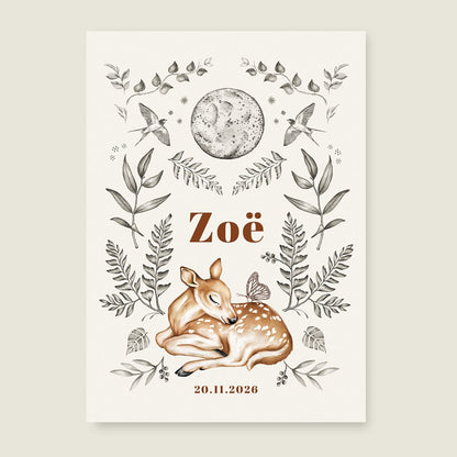 Geboortekaartje Little Dear Offwhite - Story of July