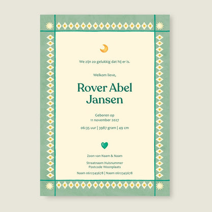 Geboortekaartje Lovely Elephant - Story of July