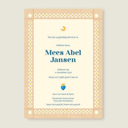 Geboortekaartje Lovely Tiger - Story of July