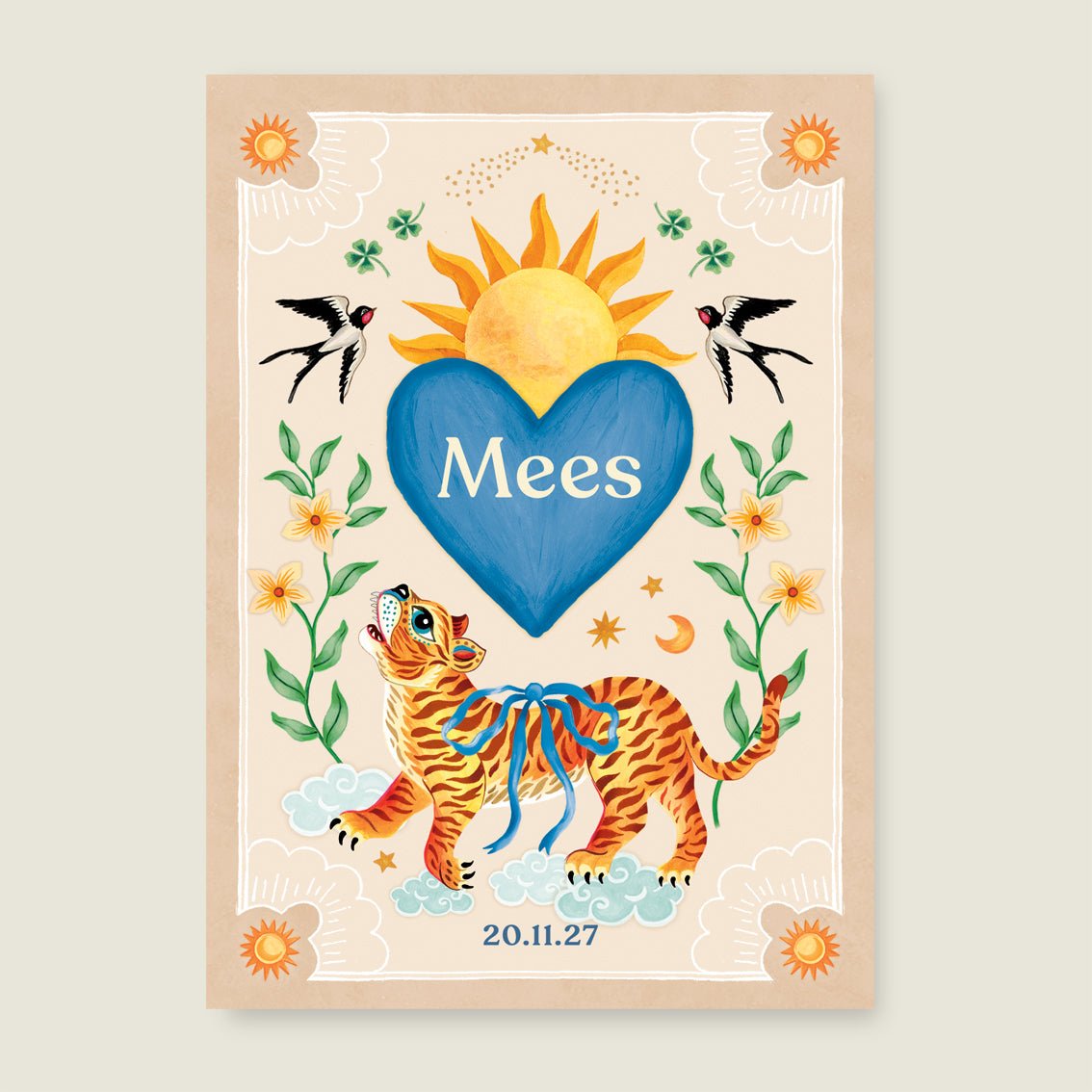 Geboortekaartje Lovely Tiger - Story of July