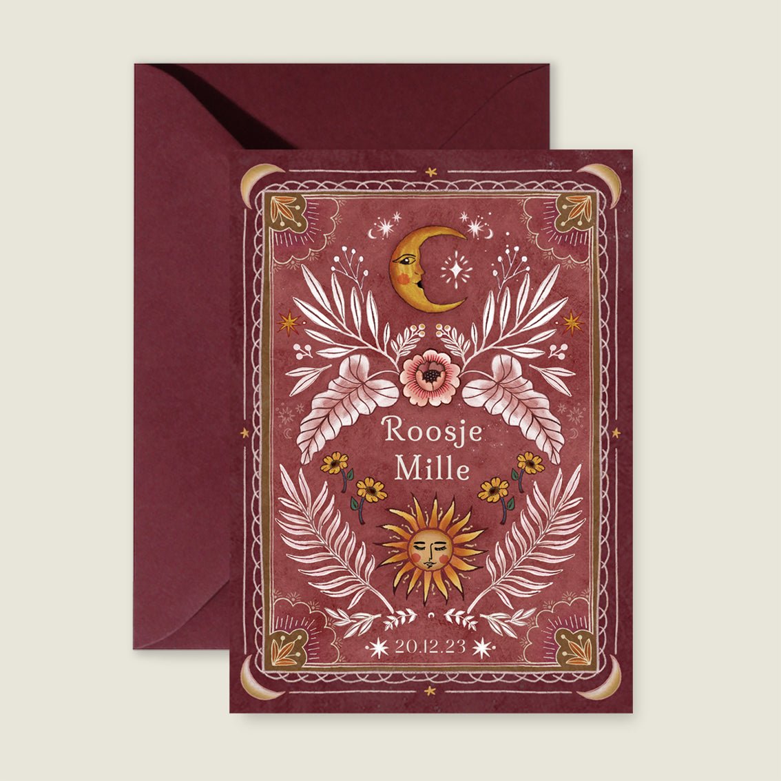 Geboortekaartje Moonchild Red - Story of July