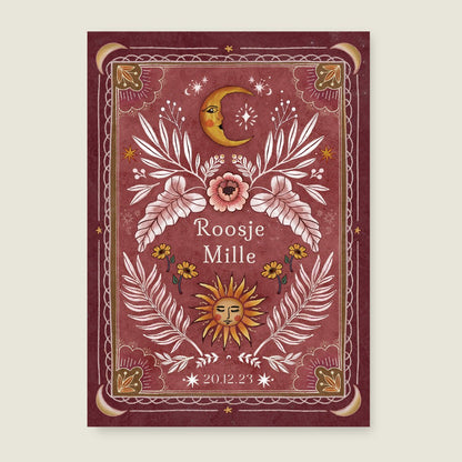 Geboortekaartje Moonchild Red - Story of July