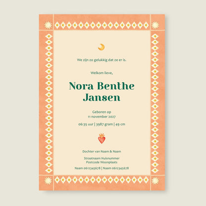 Geboortekaartje Oh Dear Butterfly - Story of July