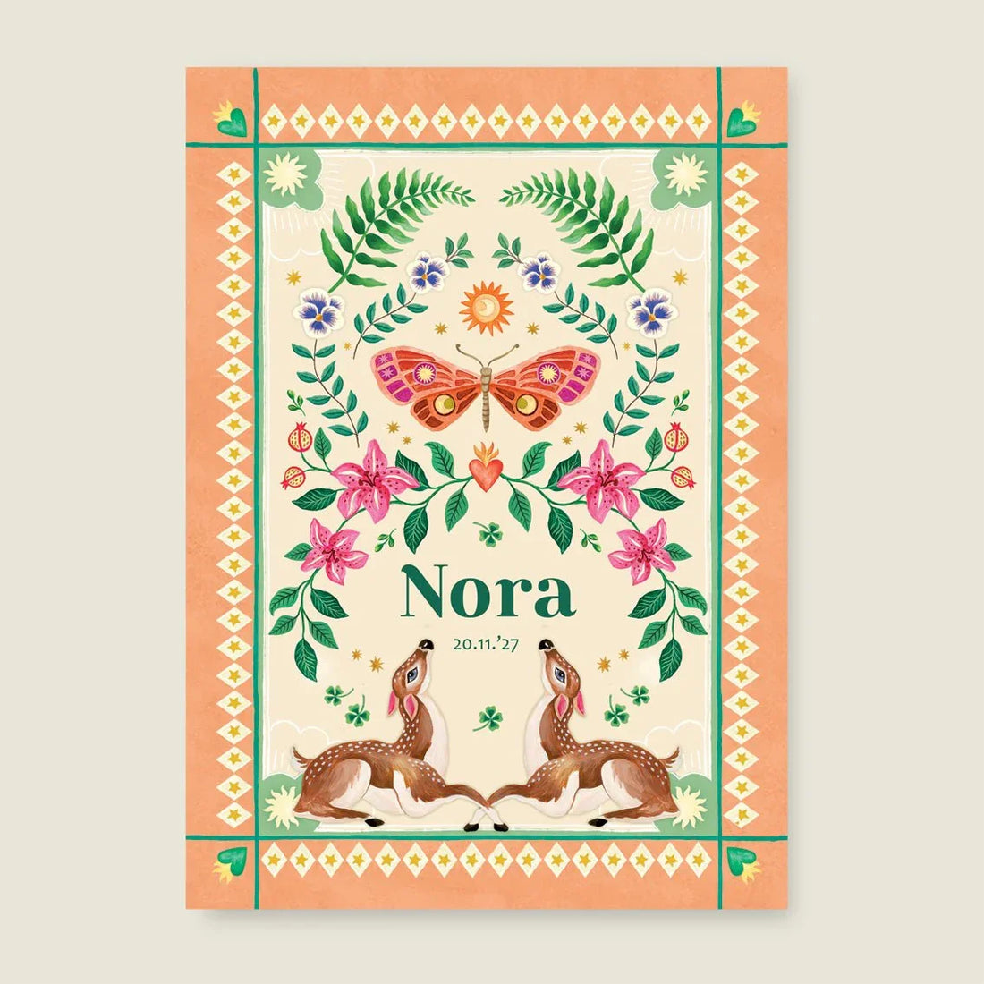 Geboortekaartje Oh Dear Butterfly - Story of July