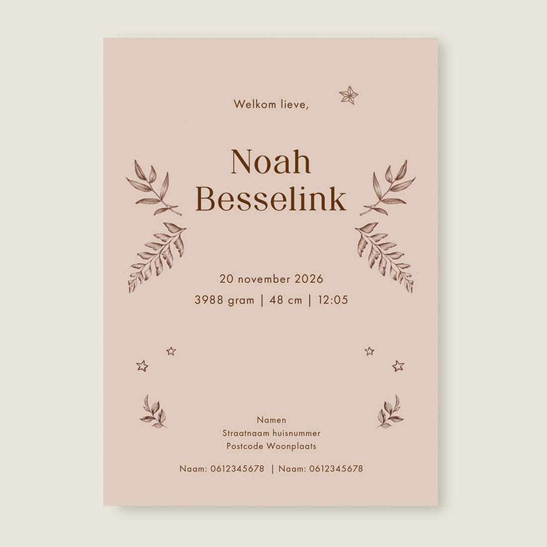 Geboortekaartje Oh Little Deer Terra - Story of July