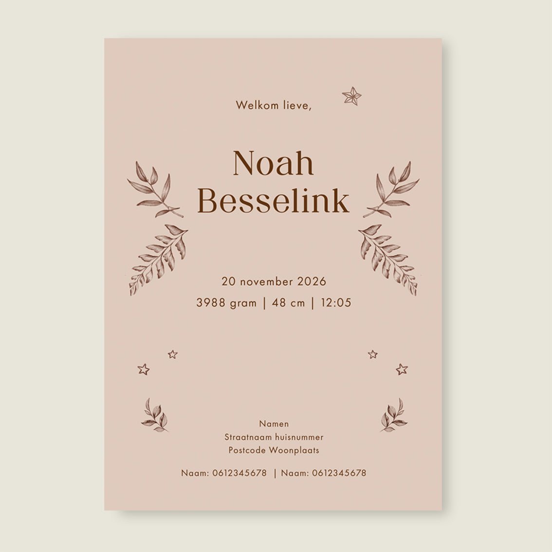 Geboortekaartje Oh Little Deer Terra - Story of July