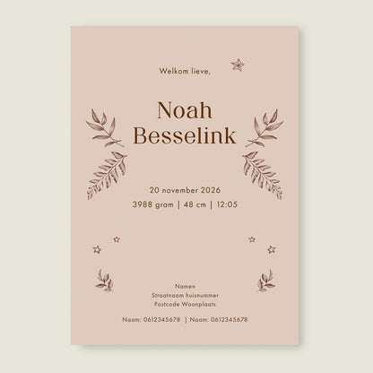 Geboortekaartje Oh Little Deer Terra - Story of July