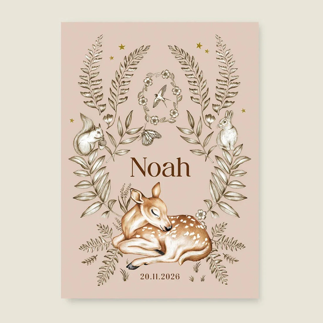 Geboortekaartje Oh Little Deer Terra - Story of July