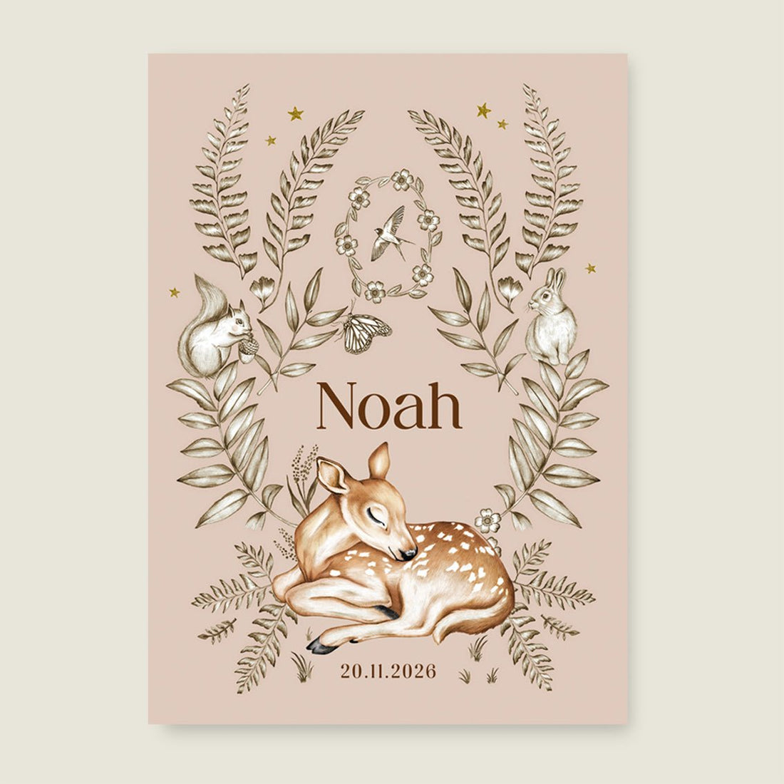 Geboortekaartje Oh Little Deer Terra - Story of July
