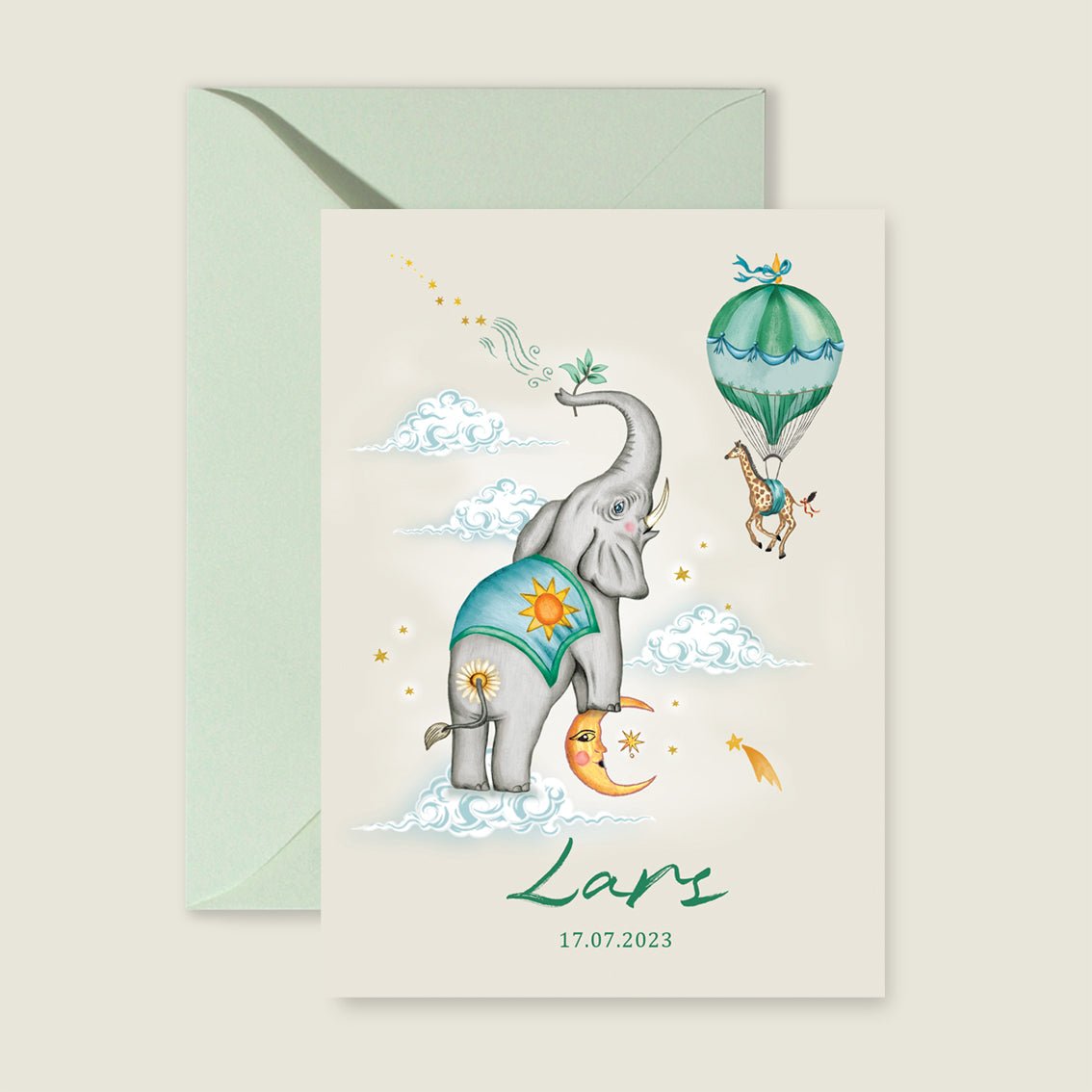 Geboortekaartje Olli Green - Story of July