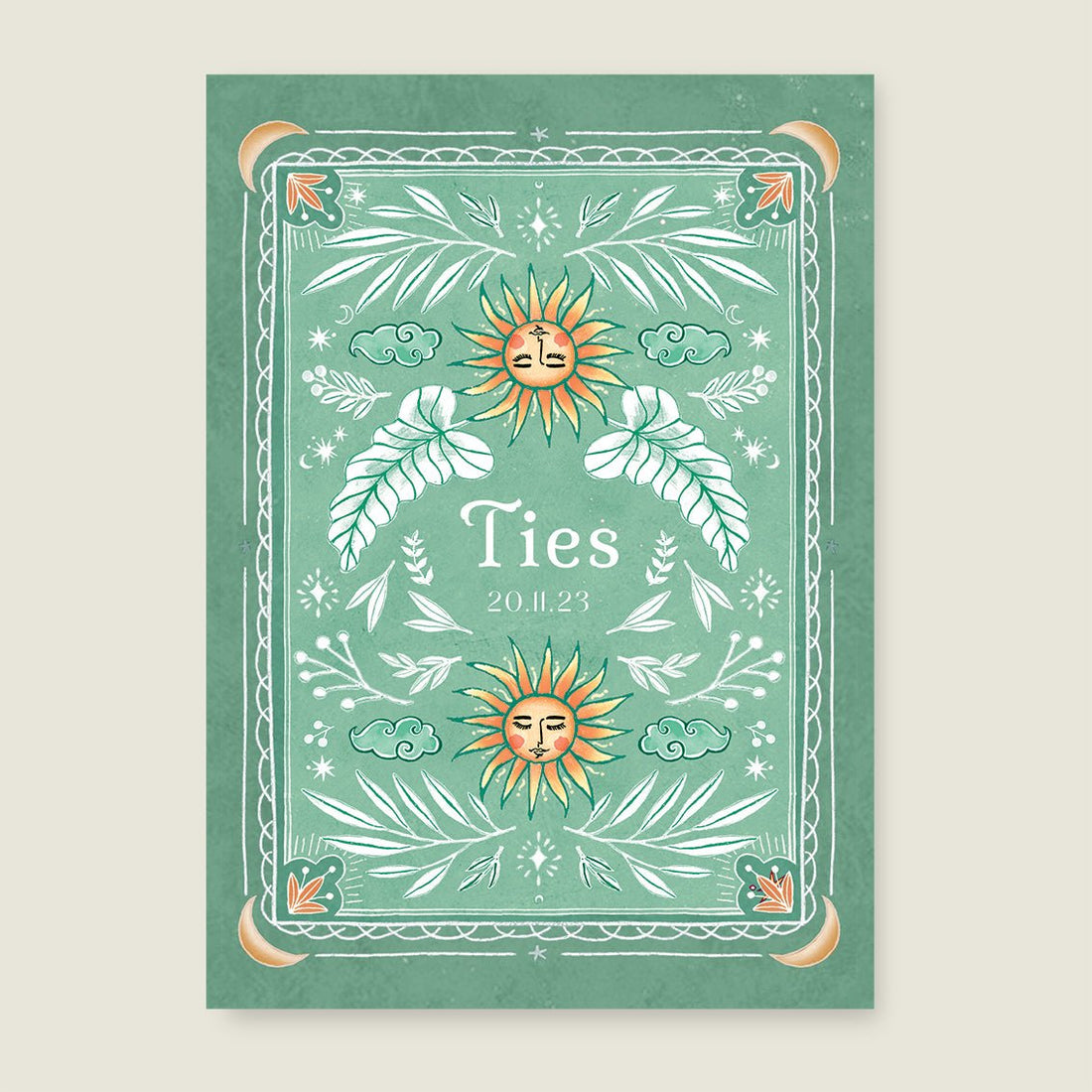 Geboortekaartje Sunshine Green - Story of July