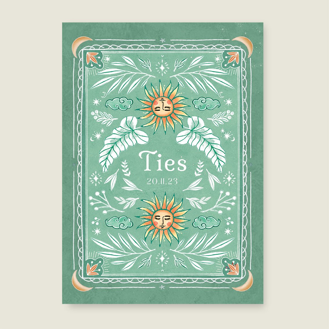 Geboortekaartje Sunshine Green - Story of July