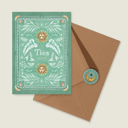 Geboortekaartje Sunshine Green - Story of July