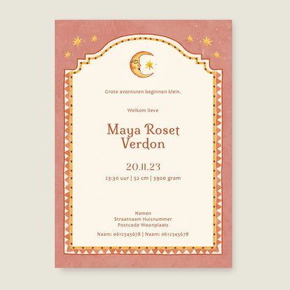 Geboortekaartje Sunshine Terra - Story of July