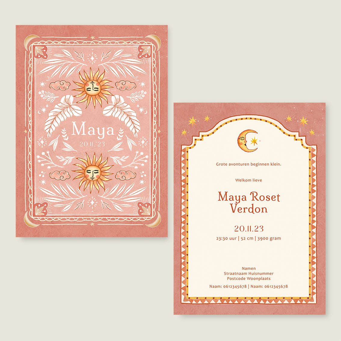 Geboortekaartje Sunshine Terra - Story of July