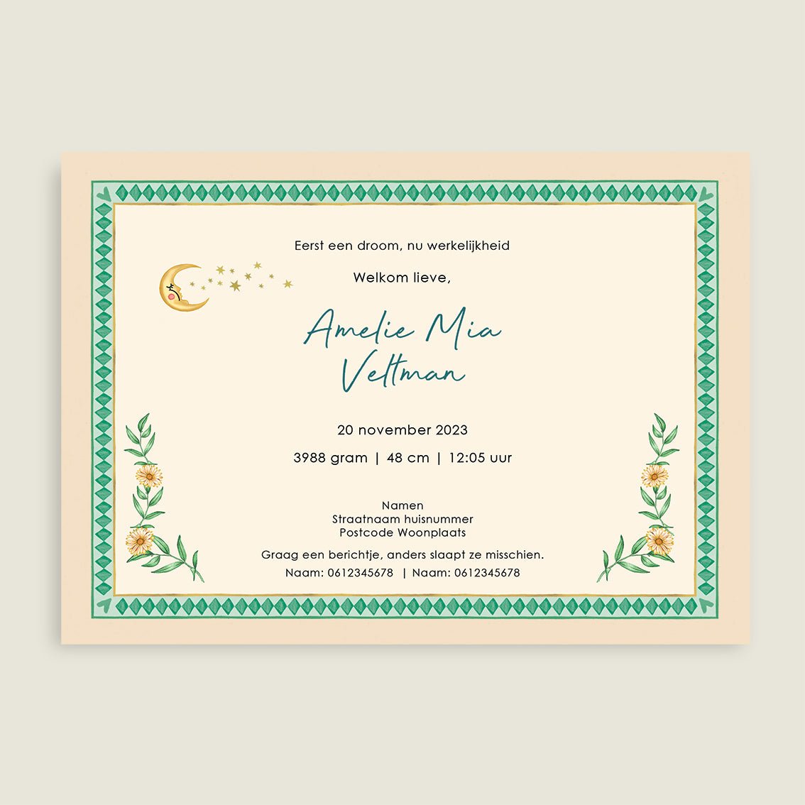 Geboortekaartje Swan Baby - Story of July