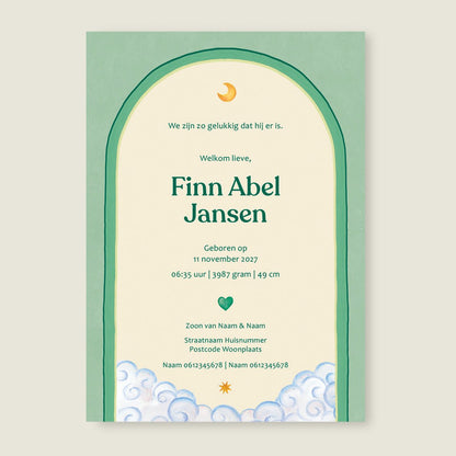 Geboortekaartje Tree Fox - Story of July