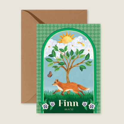 Geboortekaartje Tree Fox - Story of July