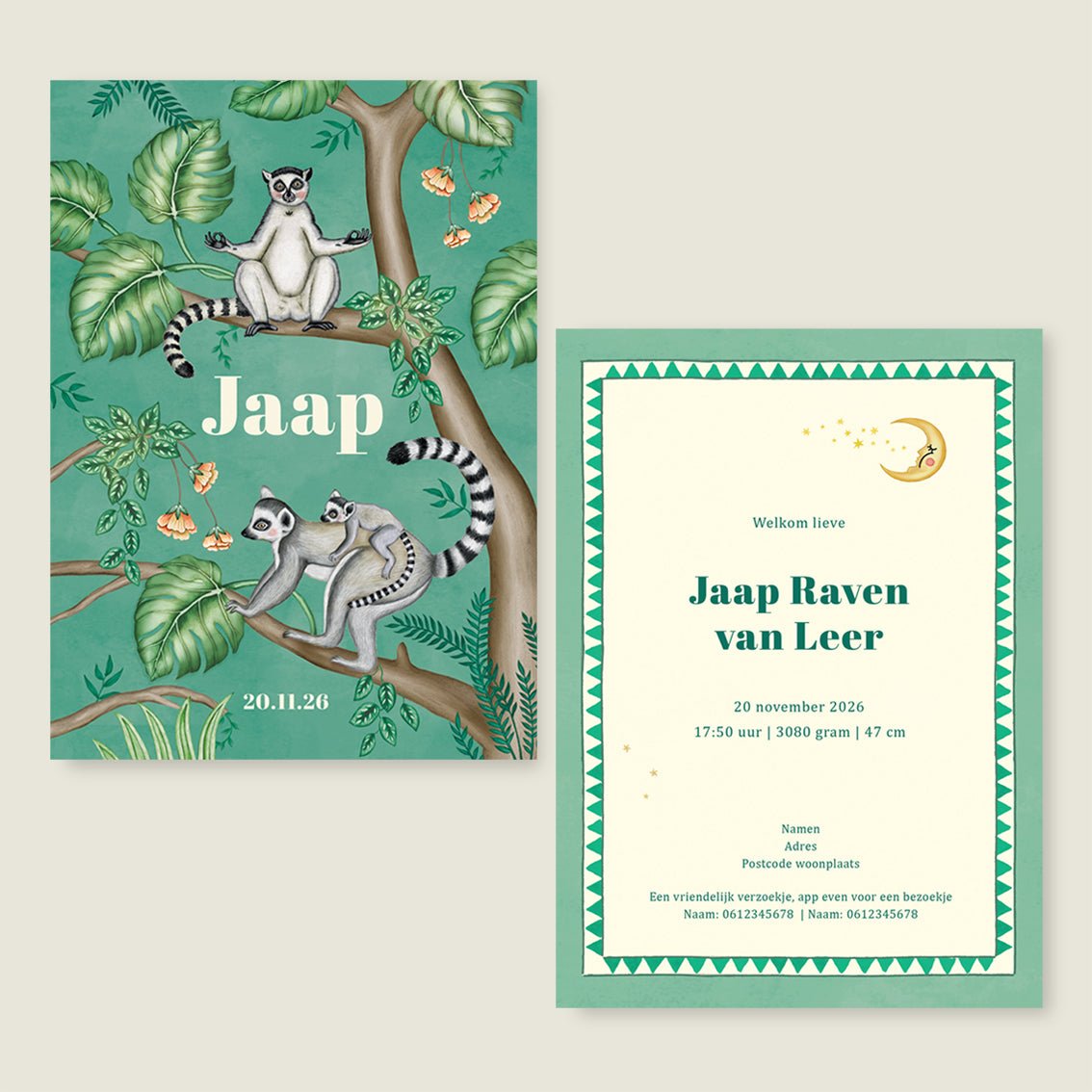 Geboortekaartje Tree Maki - Story of July