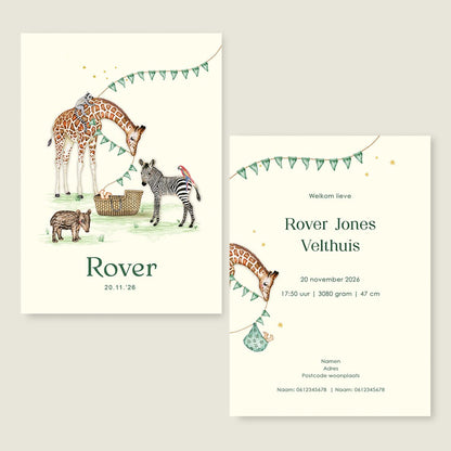 Geboortekaartje Welcome Baby - Story of July