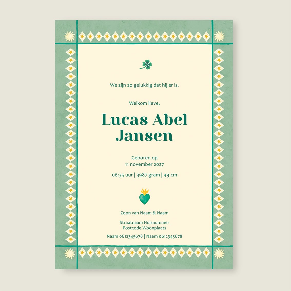 Geboortekaartje With Love - Story of July