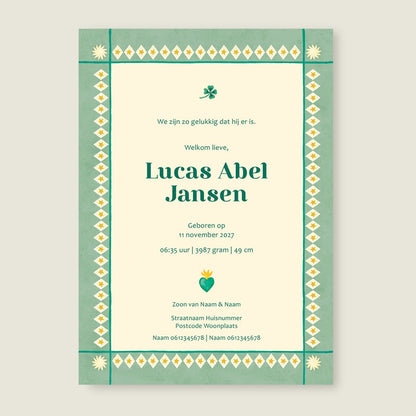 Geboortekaartje With Love - Story of July