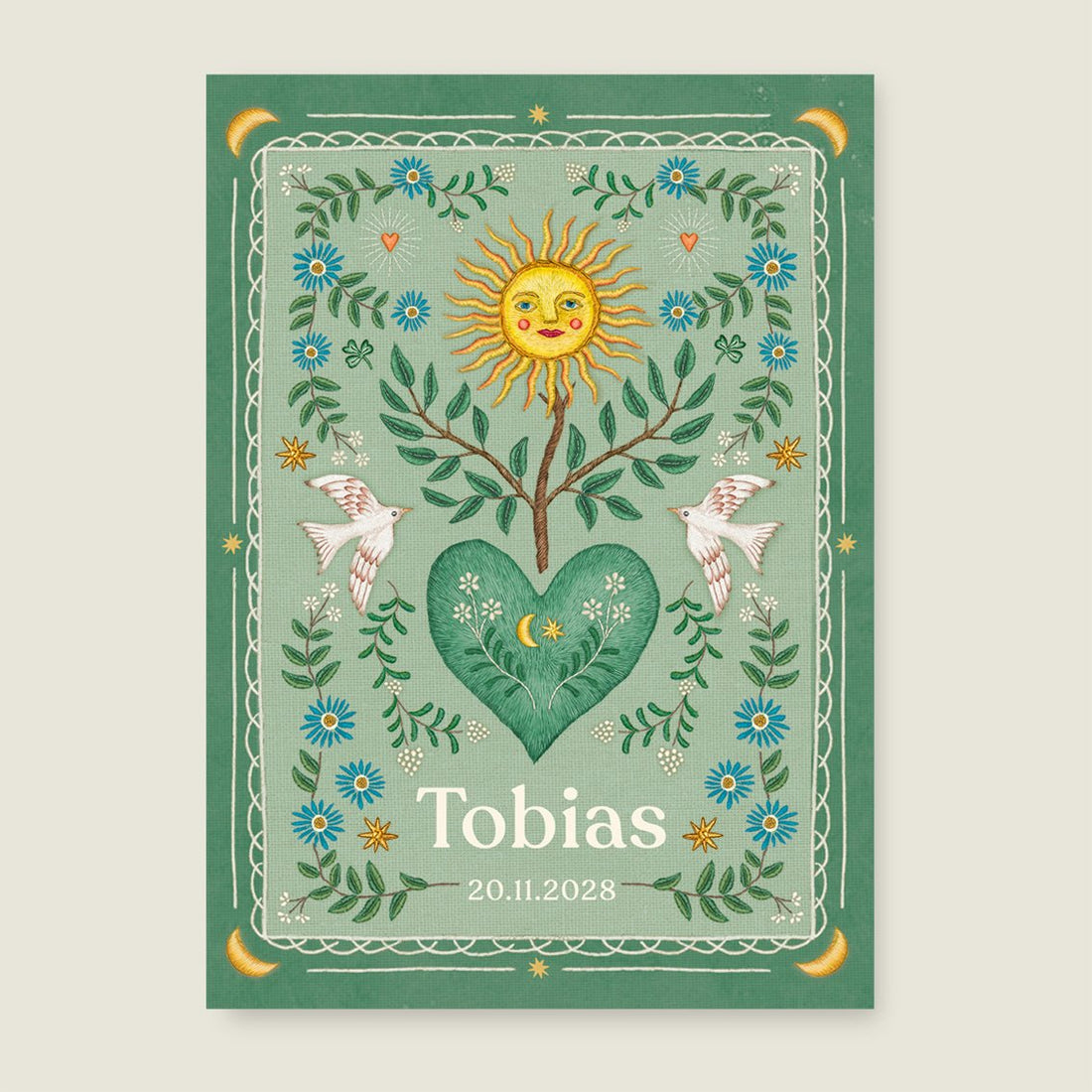 Heart Bird Green - Story of July