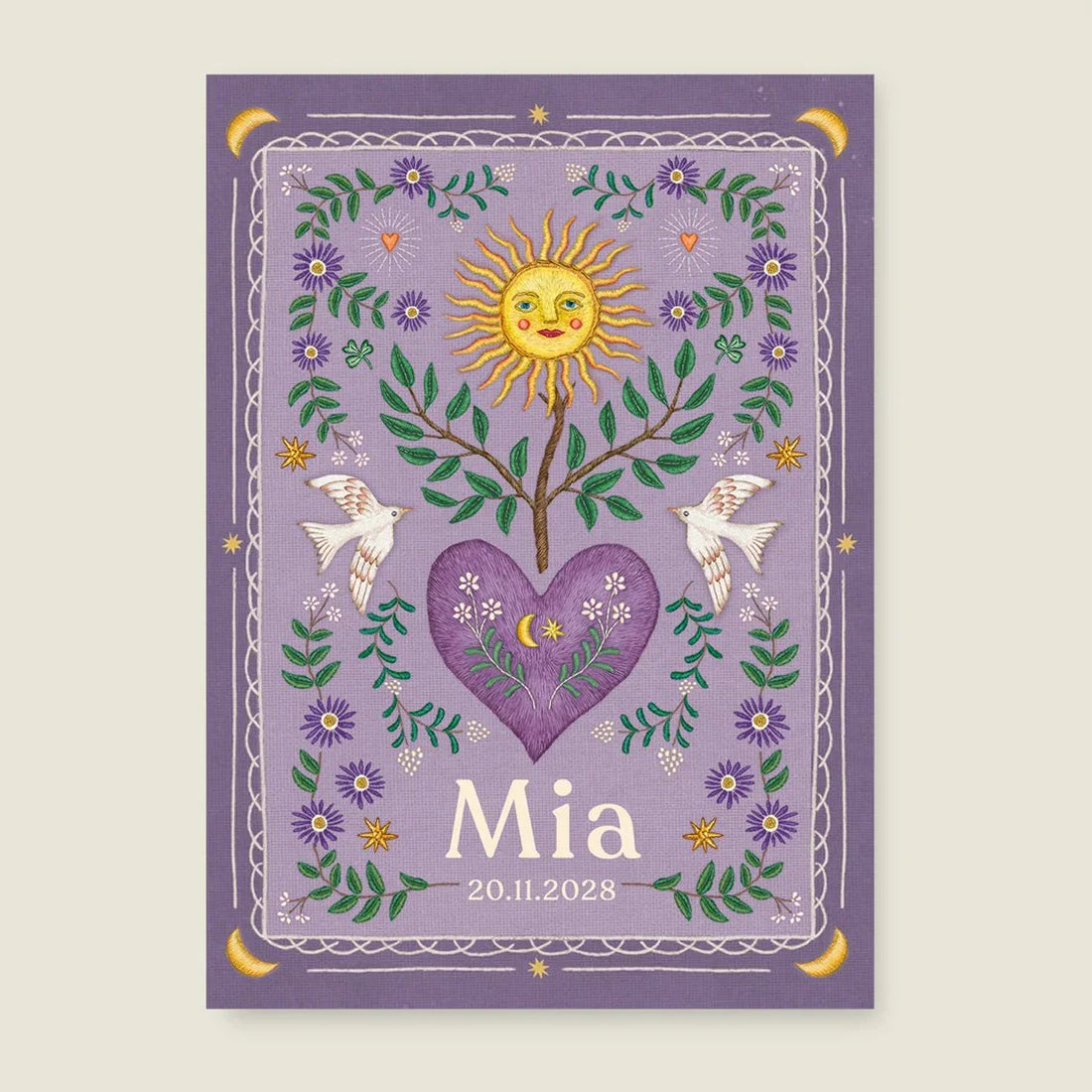 Heart Bird Paars - Story of July