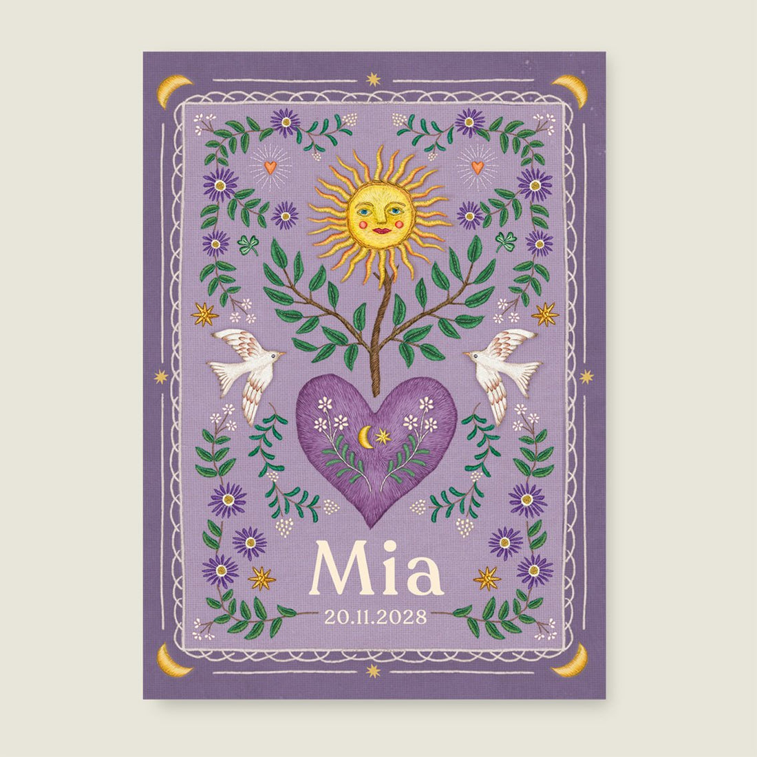 Heart Bird Paars - Story of July