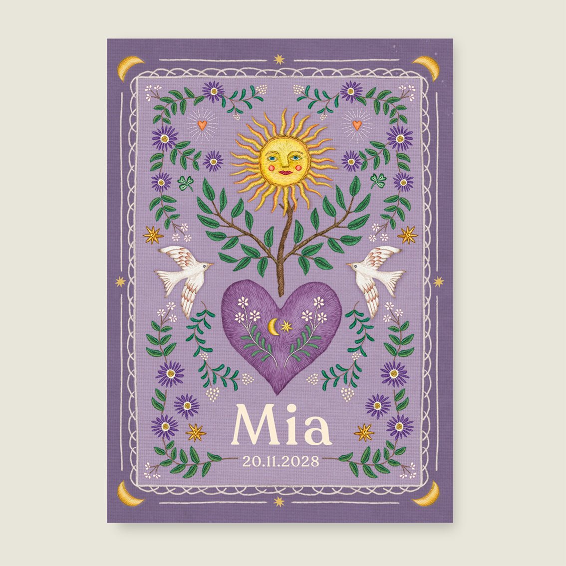 Heart Bird Paars - Story of July