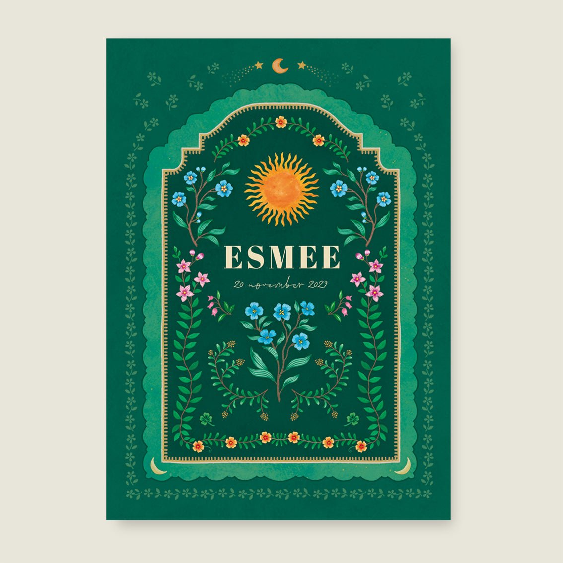 Print Blooming Sun Green - Story of July