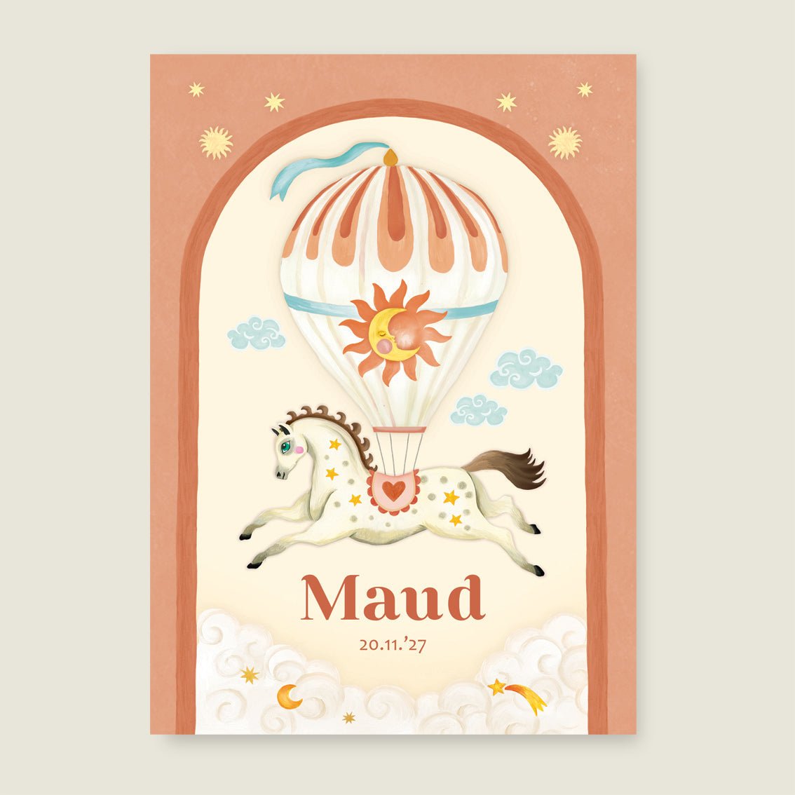 Print Bow Horse Balloon - Story of July