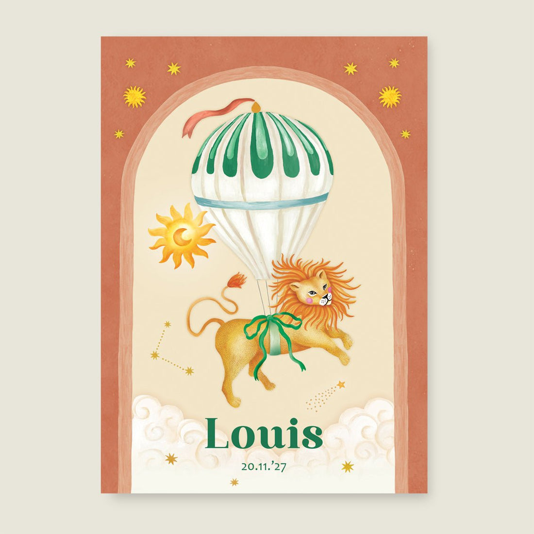 Print Bow Lion Balloon - Story of July