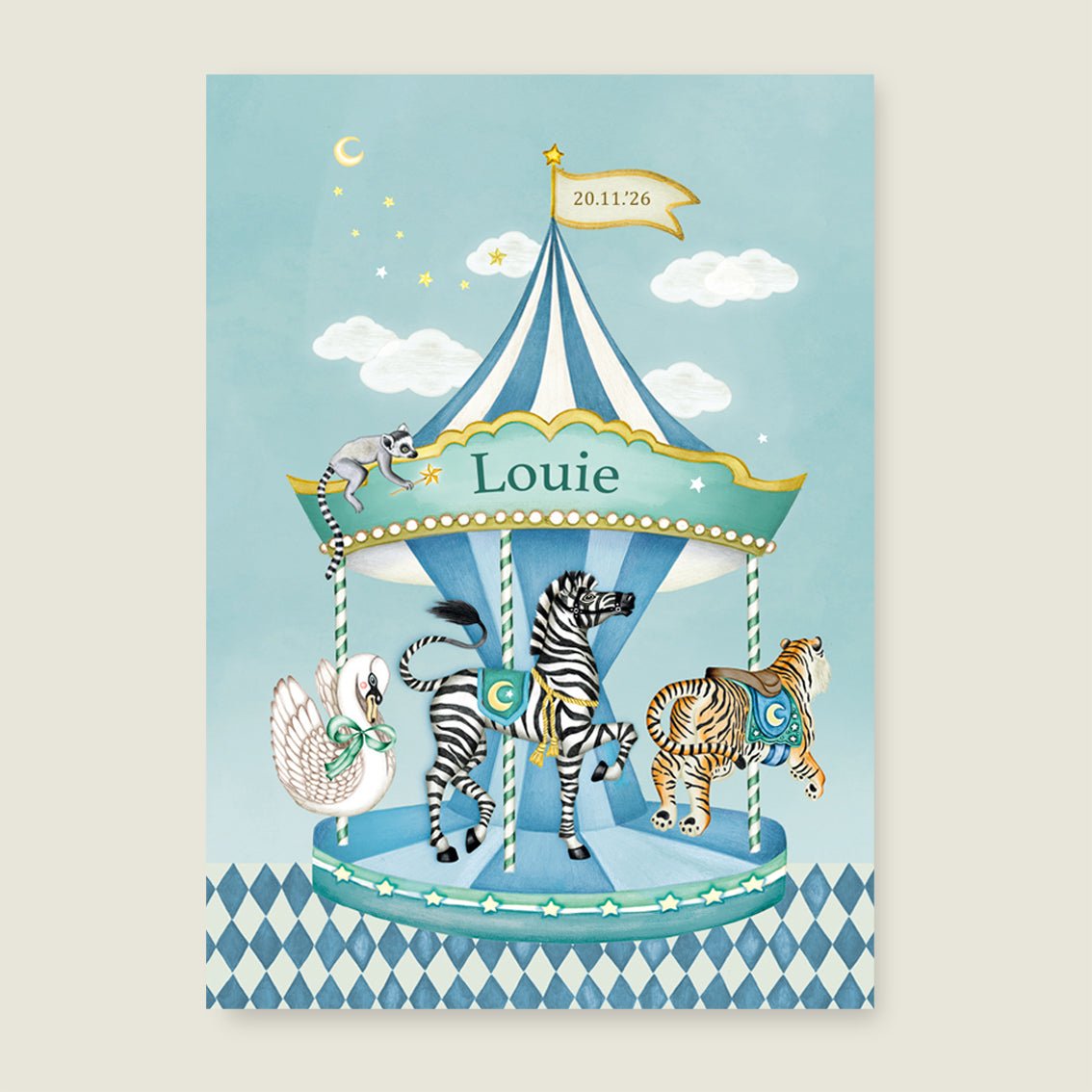 Print Carrousel Green - Story of July