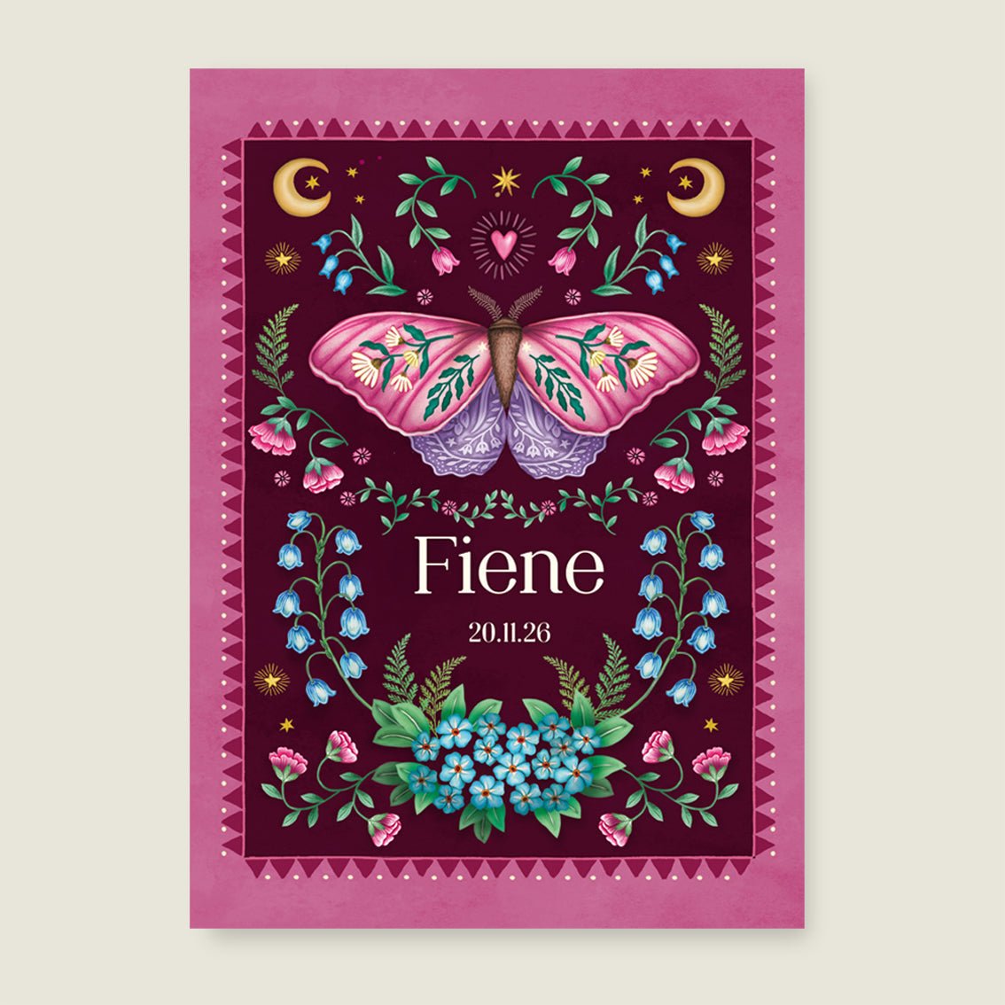 Print Moon Moth Red - Story of July