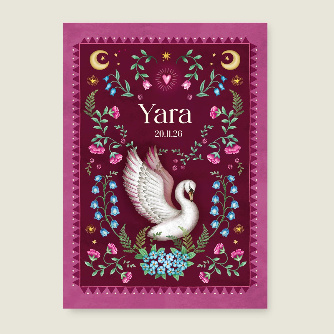 Print Moon Swan Red - Story of July