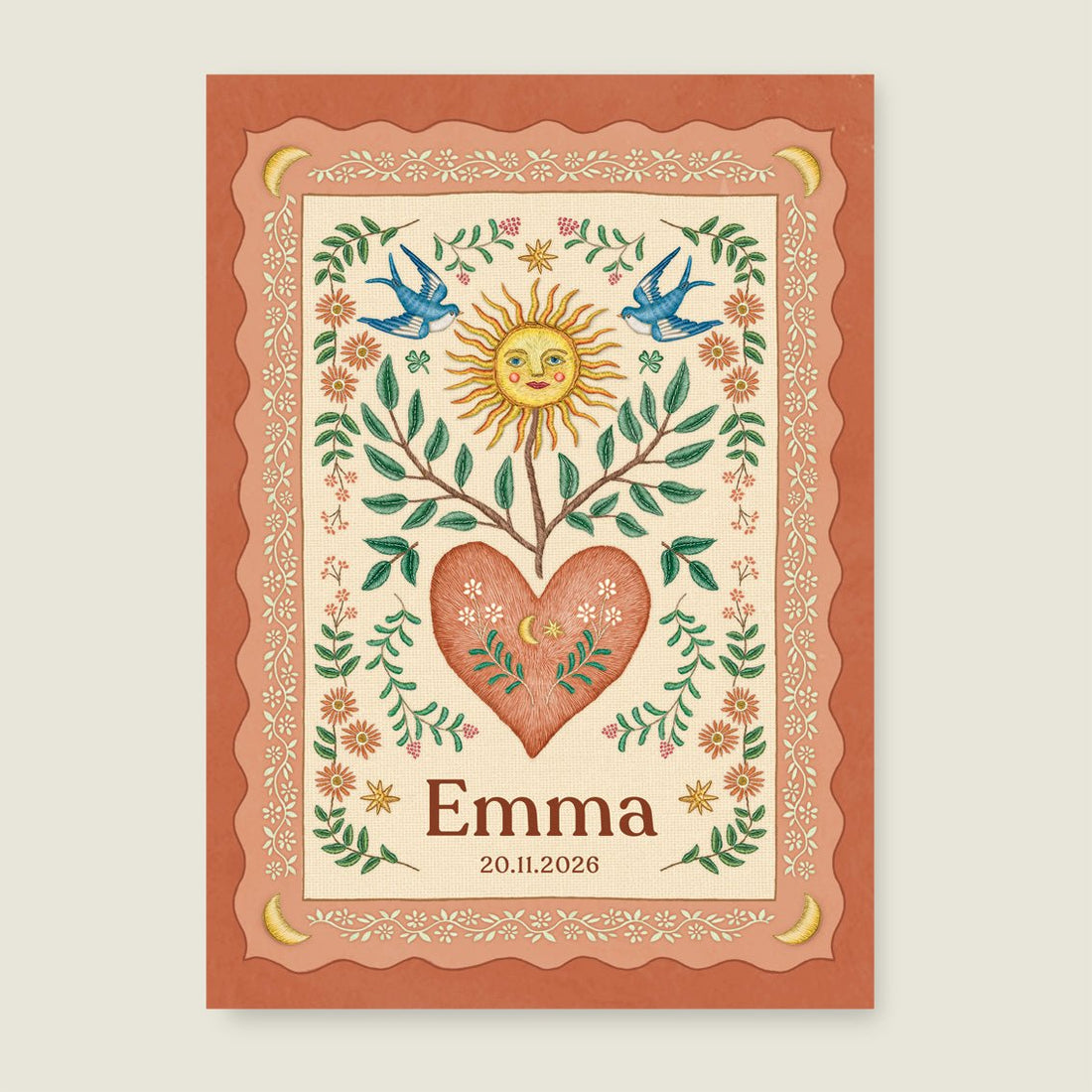 Print Sparrow Birds Terra - Story of July