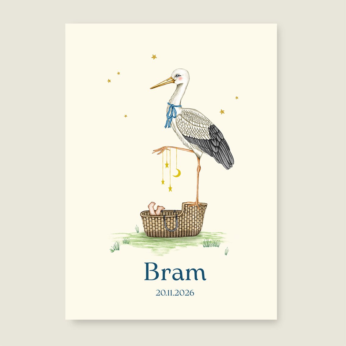 Print Stork Basket - Story of July