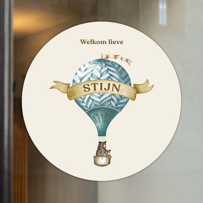 Raamsticker Bear Balloon Blue - Story of July