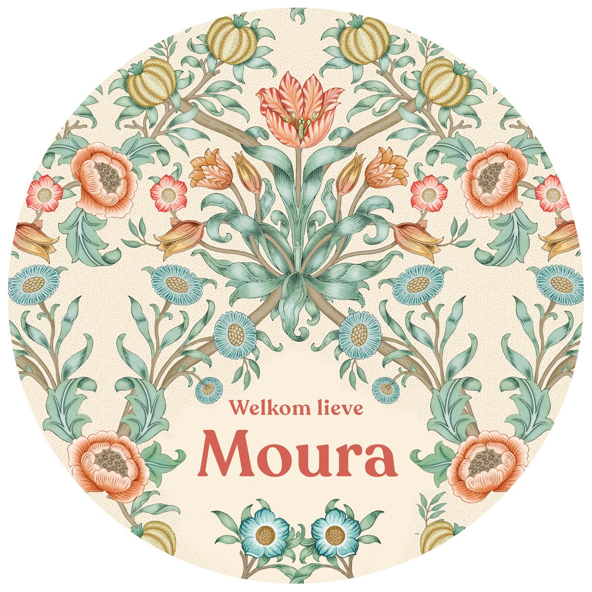 Raamsticker Blooming Flowers Terra - Story of July