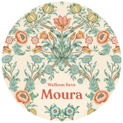 Raamsticker Blooming Flowers Terra - Story of July